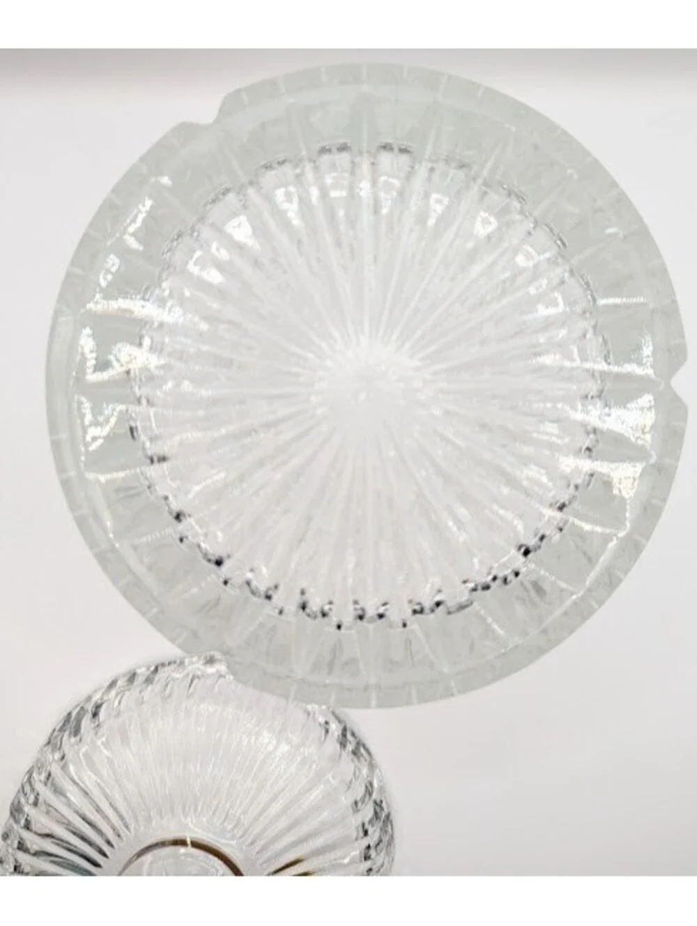 Vintage Lead Crystal Biscuit Cookie Jar With Lid Frosted Etched Floral